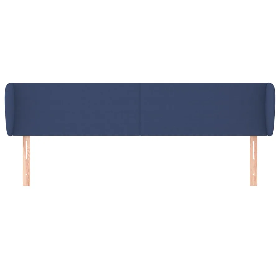 Tête de lit avec oreilles Bleu 163x23x78/88 cm Tissu - 3