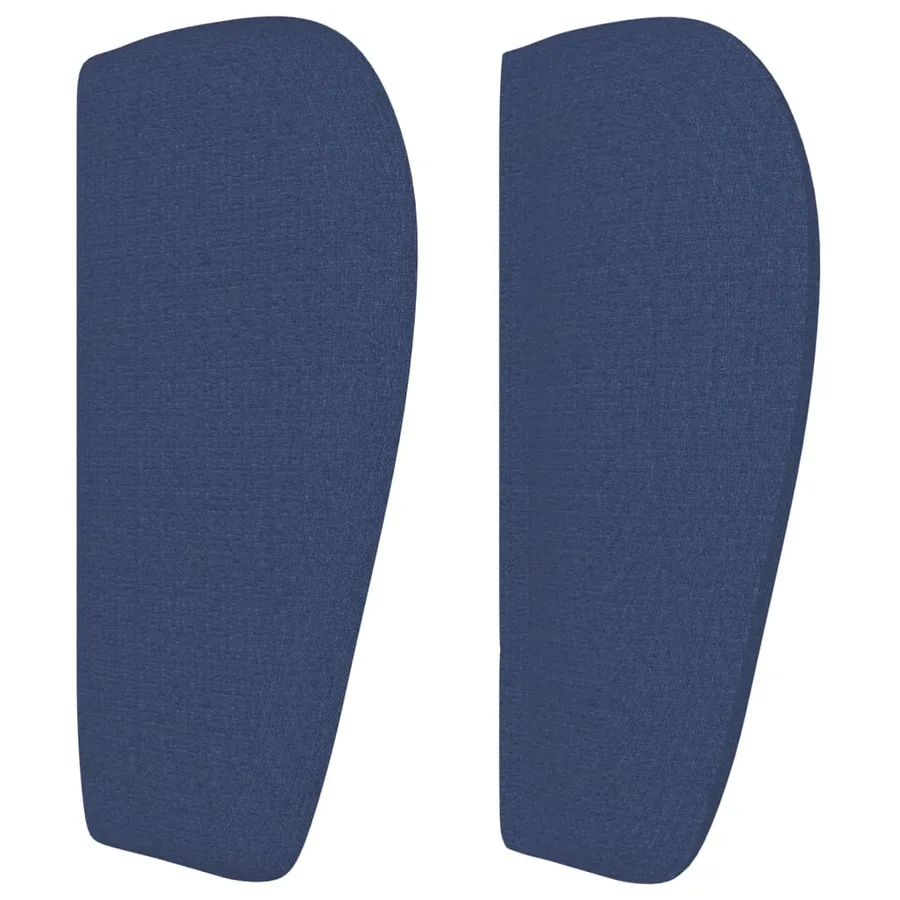 Tête de lit avec oreilles Bleu 163x23x78/88 cm Tissu - 4