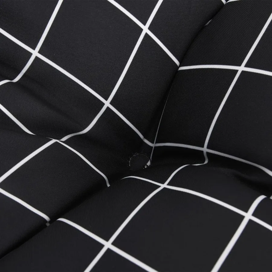 Coussins de chaise lot de 2 carreaux noir 50x50x7 cm - 7