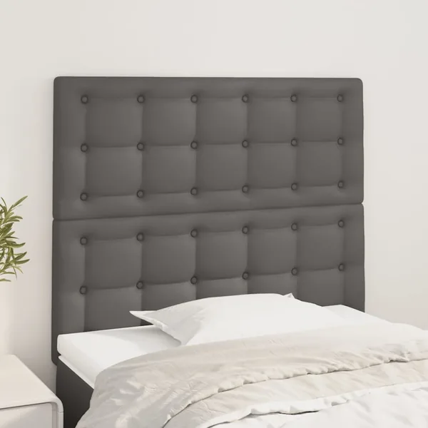Tête de lit Gris 80x5x118/128 cm Similicuir
