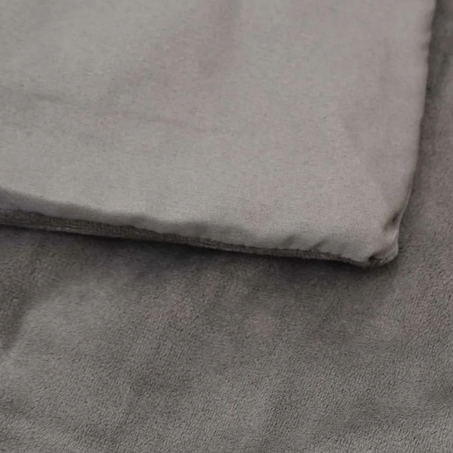 Couverture lestée avec housse Gris 122x183 cm 9 kg Tissu - 5