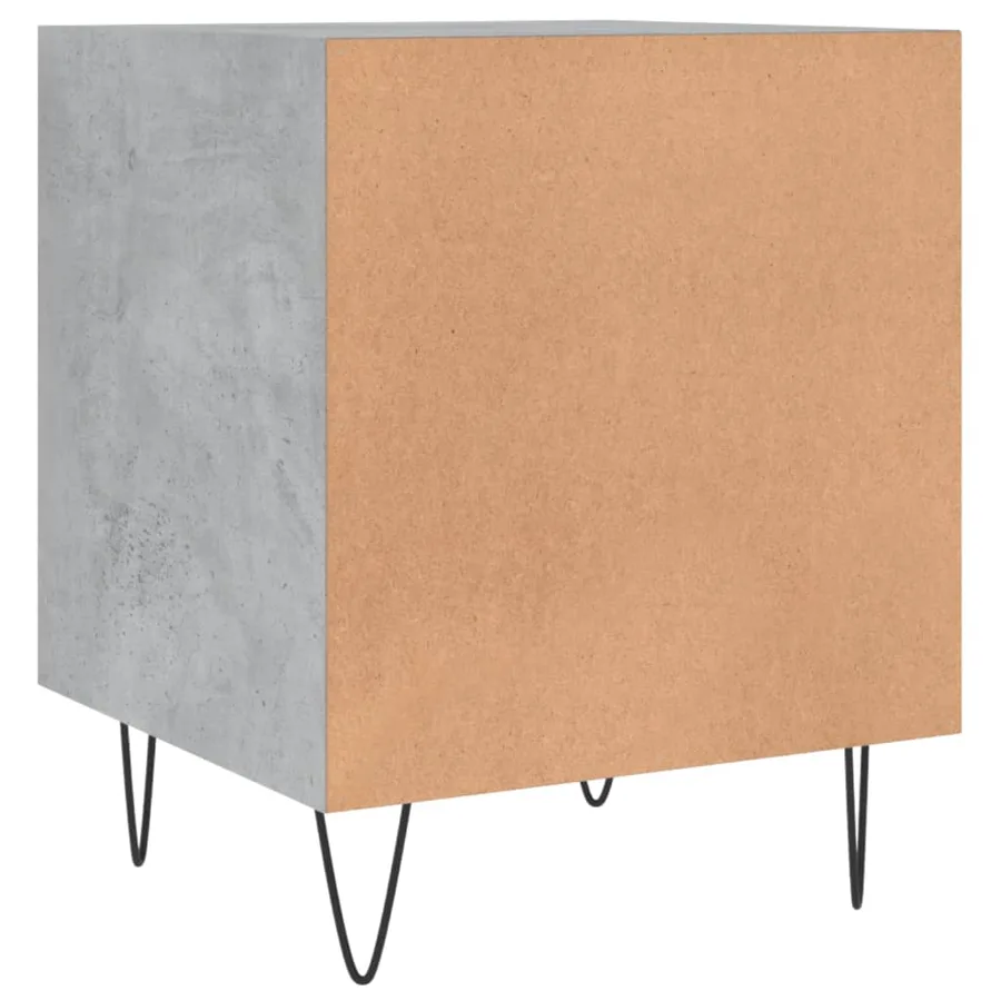 Tables de chevet 2 pcs gris béton 40x40x50 cm bois d’ingénierie - 10
