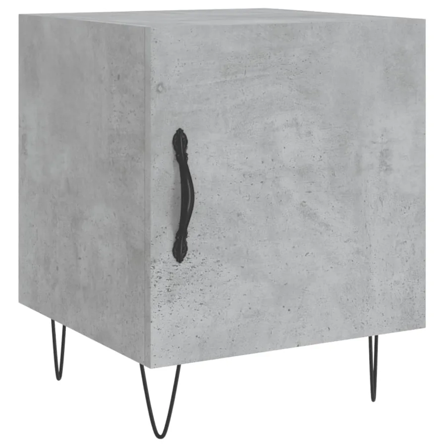 Tables de chevet 2 pcs gris béton 40x40x50 cm bois d’ingénierie - 5