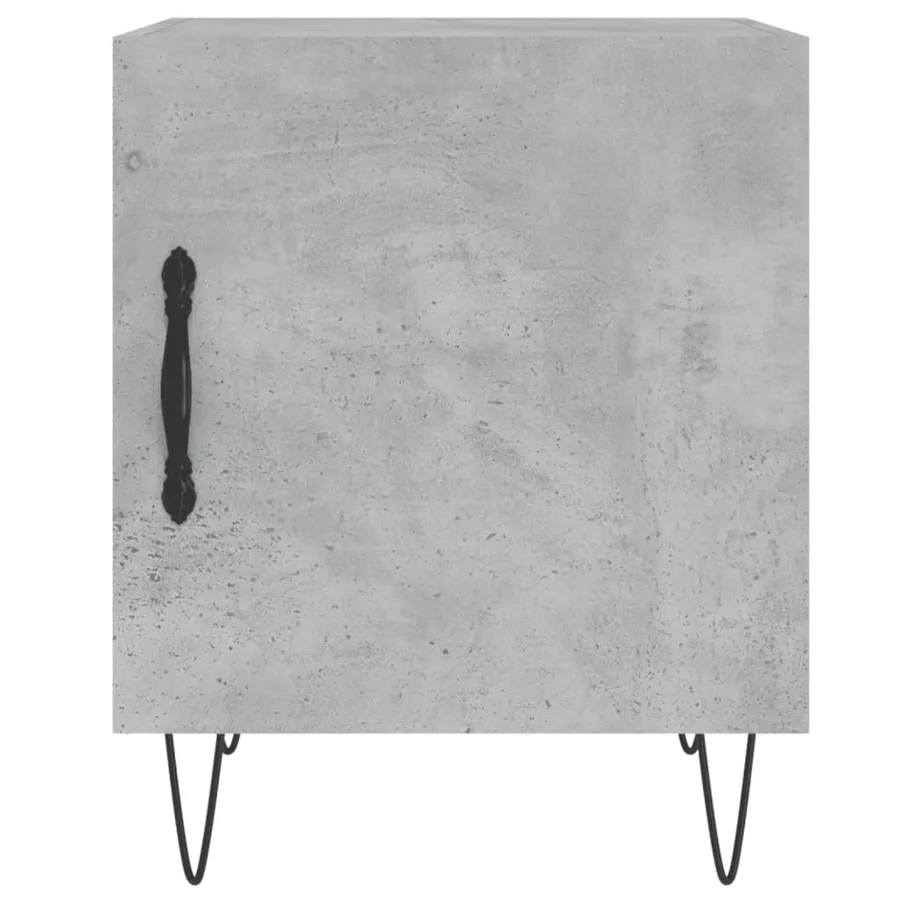 Tables de chevet 2 pcs gris béton 40x40x50 cm bois d’ingénierie - 6