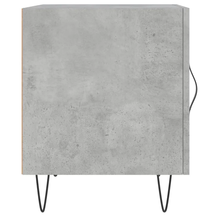 Tables de chevet 2 pcs gris béton 40x40x50 cm bois d’ingénierie - 7