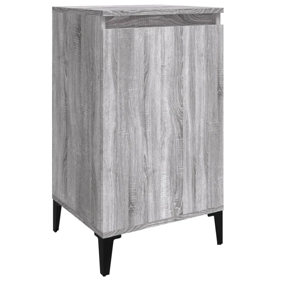 Table de chevet sonoma gris 40x35x70 cm bois d'ingénierie - 2