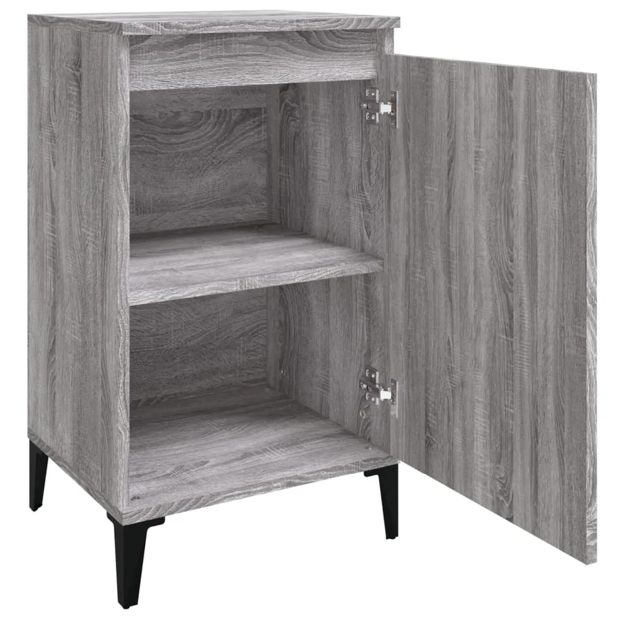 Table de chevet sonoma gris 40x35x70 cm bois d'ingénierie - 6