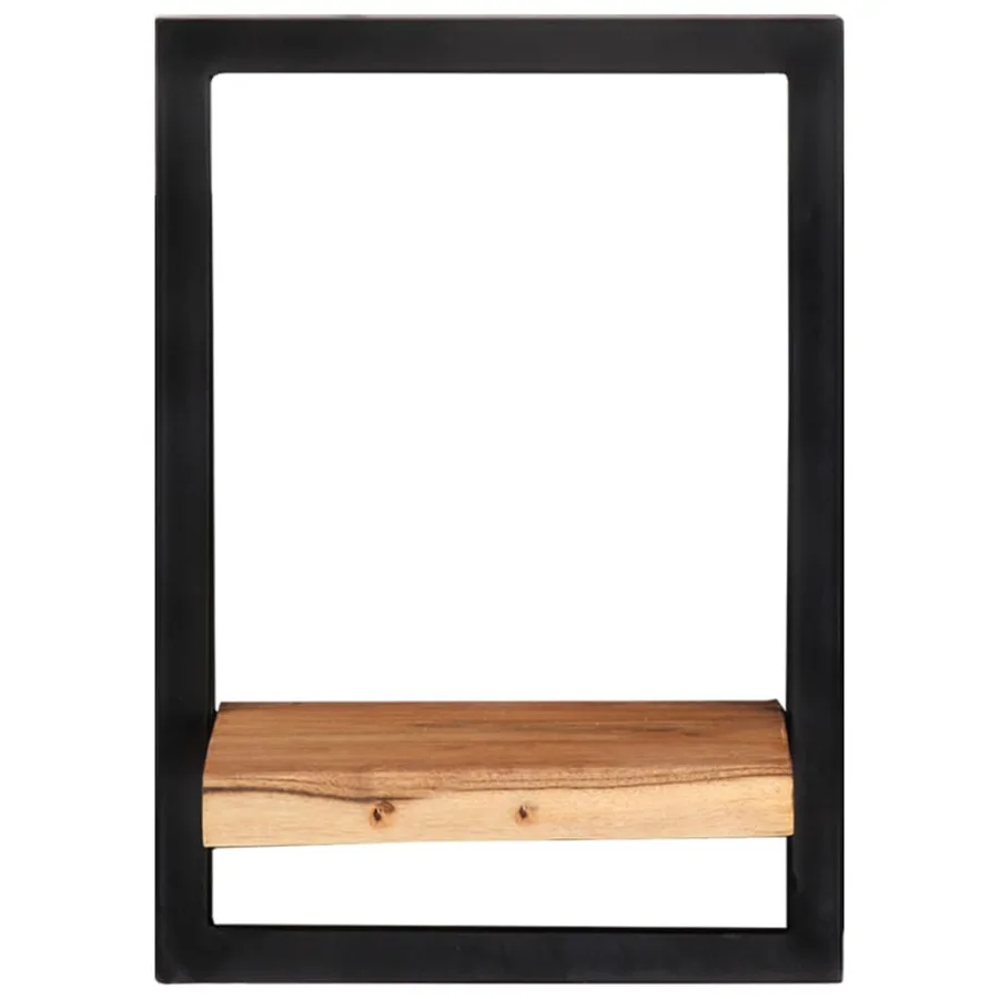 Étagères murales 2 pcs 25x25x35 cm Bois d'acacia et acier - 4