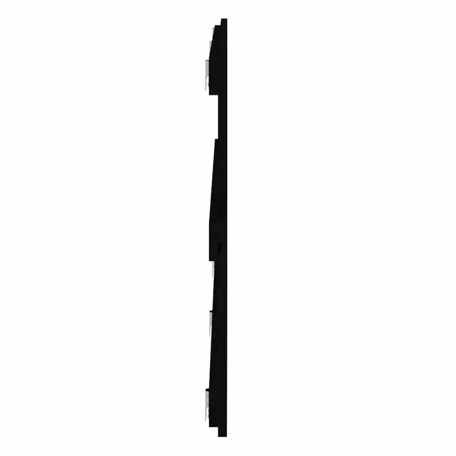 Tête de lit murale Noir 204x3x60 cm Bois massif de pin - 5