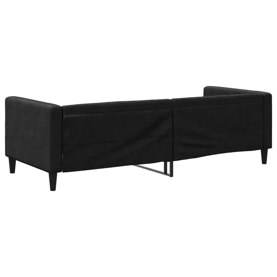 Lit de repos sans matelas noir 80x200 cm tissu - 5