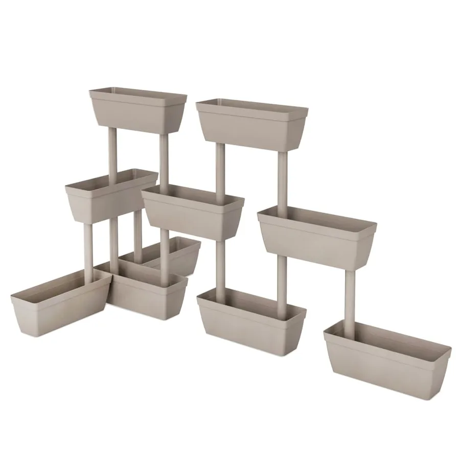 Jardinières 6 pcs 100 cm Taupe - 5
