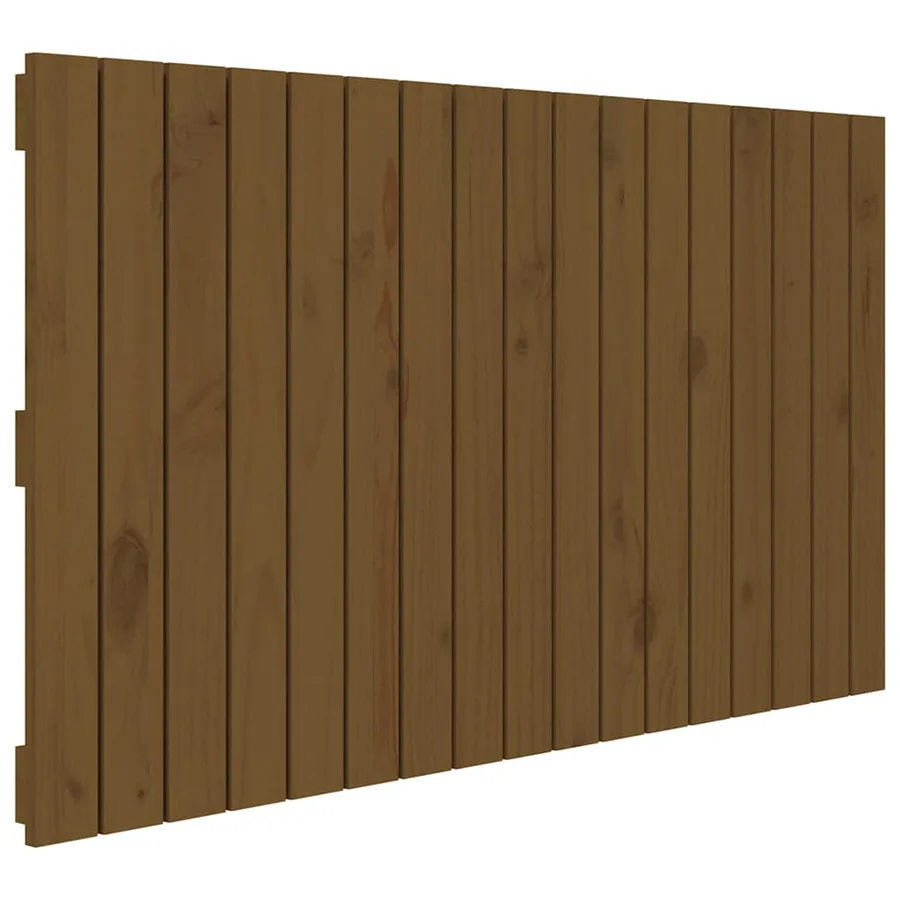 Tête de lit murale Marron miel 108x3x60 cm Bois massif de pin - 2