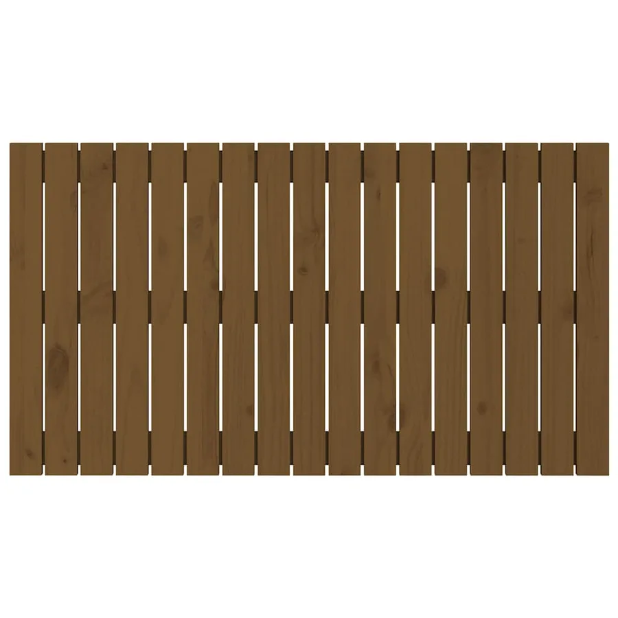 Tête de lit murale Marron miel 108x3x60 cm Bois massif de pin - 4