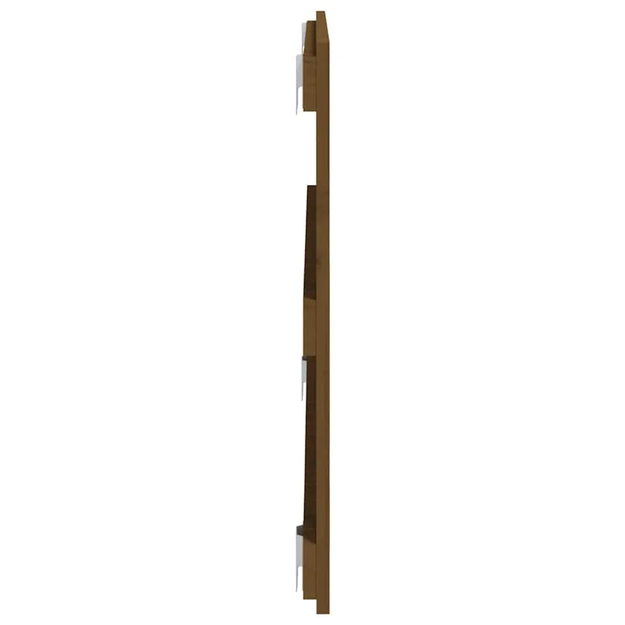 Tête de lit murale Marron miel 108x3x60 cm Bois massif de pin - 5