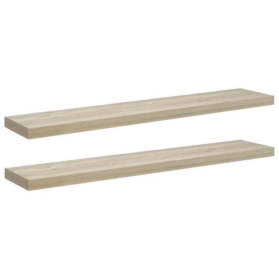 Étagères murales flottantes 2 pcs Chêne 120x23,5x3,8 cm MDF - 2