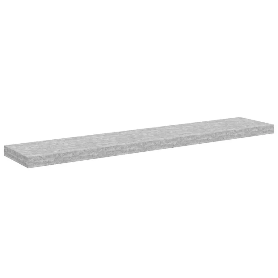 Étagère murale flottante Gris béton 120x23,5x3,8 cm MDF - 2