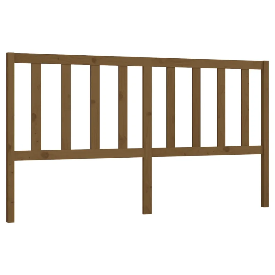 Tête de lit Marron miel 206x4x100 cm Bois massif de pin - 2