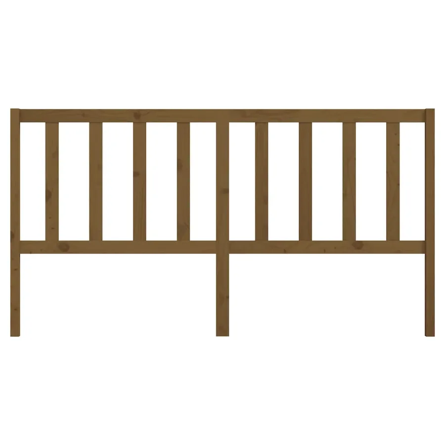 Tête de lit Marron miel 206x4x100 cm Bois massif de pin - 4
