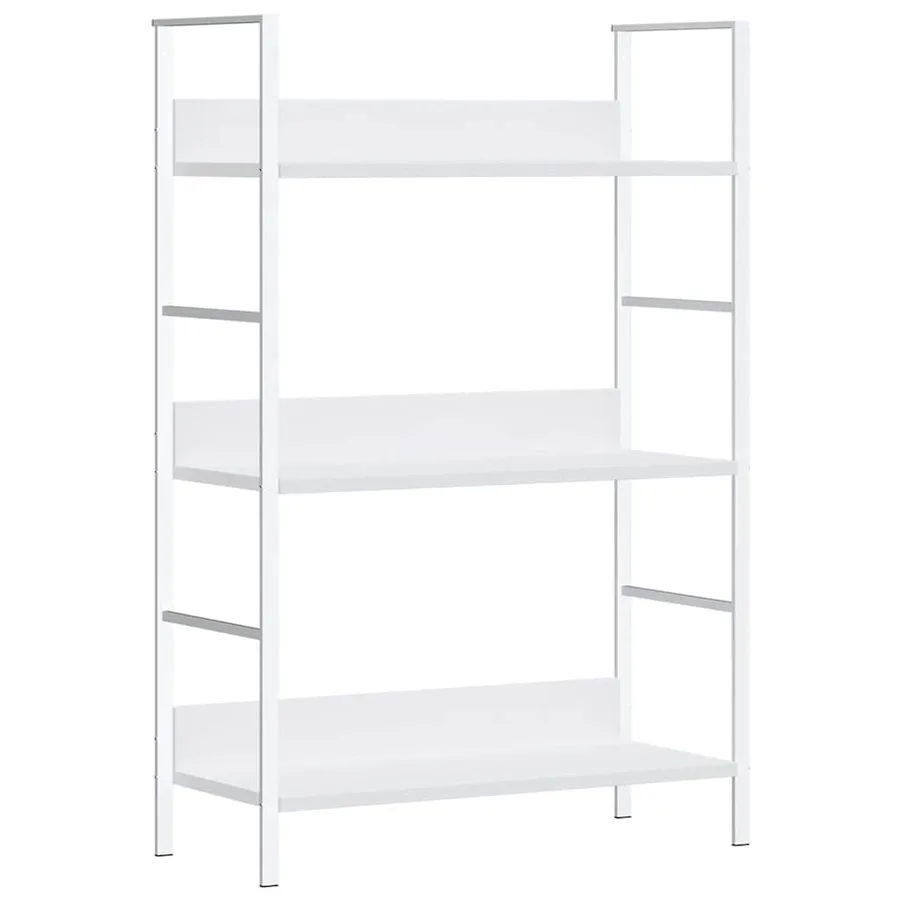 Bibliothèque à 3 niveaux blanc 60x27,6x90,5cm bois d'ingénierie - 2
