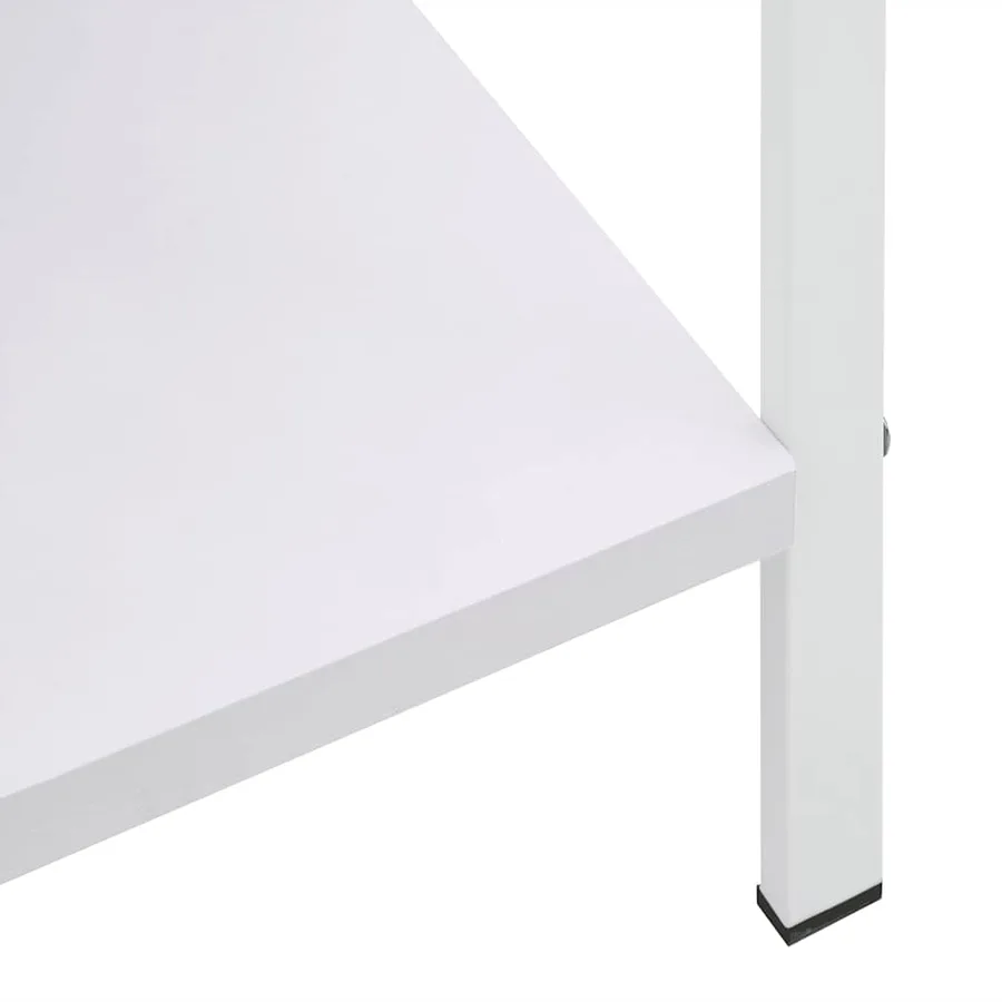 Bibliothèque à 3 niveaux blanc 60x27,6x90,5cm bois d'ingénierie - 8