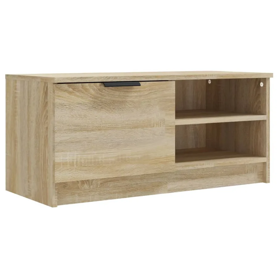 Meuble TV Chêne sonoma 80x35x36,5 cm Bois d'ingénierie - 2