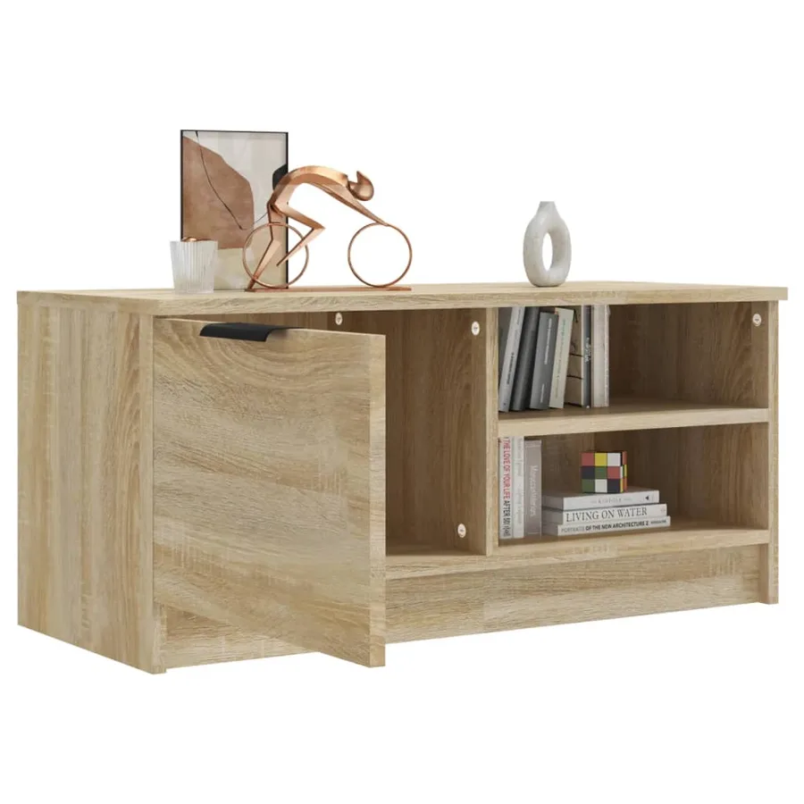 Meuble TV Chêne sonoma 80x35x36,5 cm Bois d'ingénierie - 7