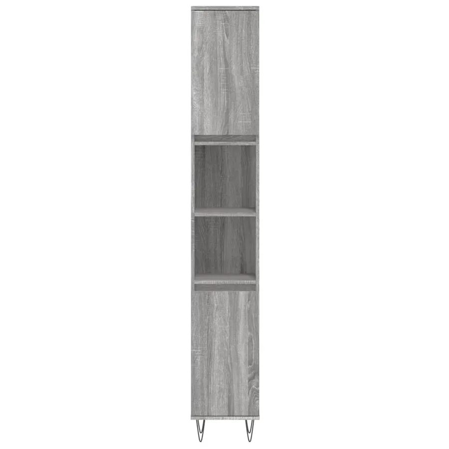 Ensemble de meubles de salle de bain 3 pcs Sonoma gris - 6