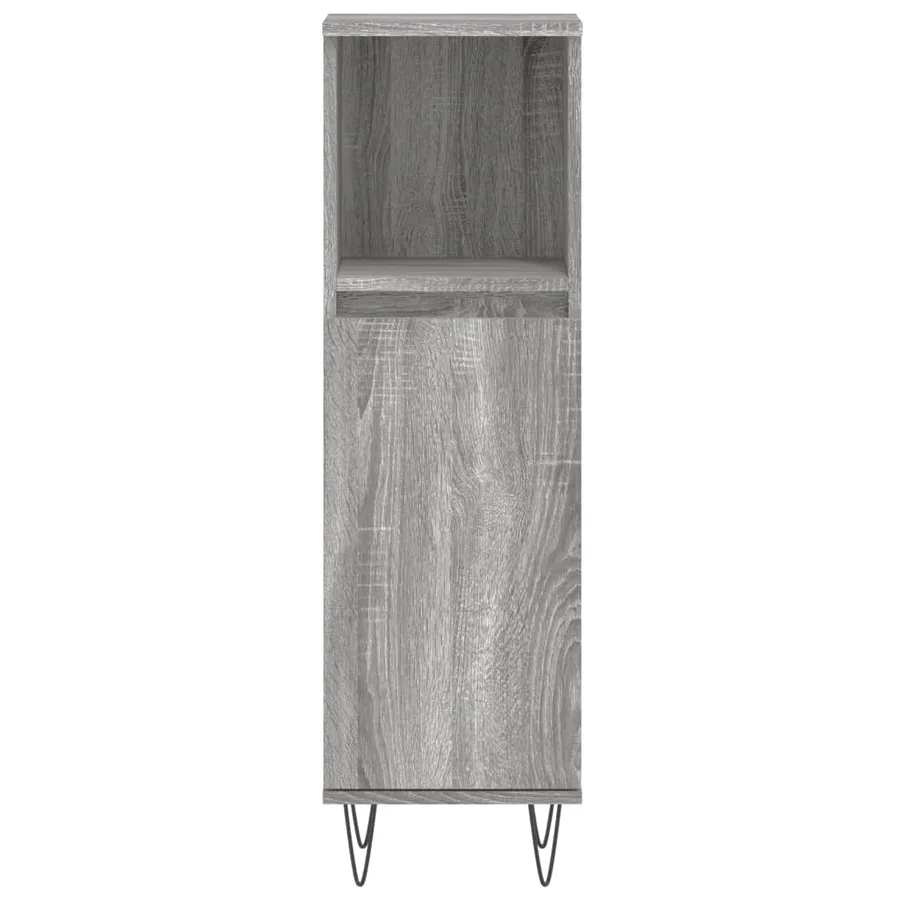Ensemble de meubles de salle de bain 3 pcs Sonoma gris - 8