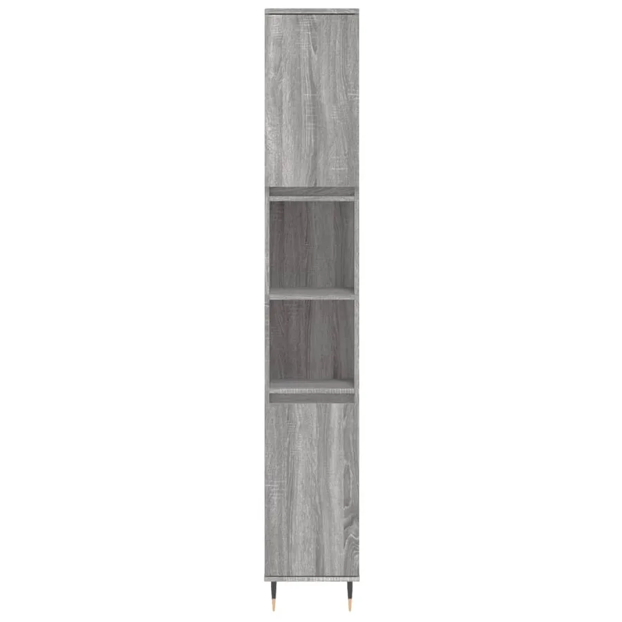 Ensemble de meubles de salle de bain 3 pcs Sonoma gris - 6