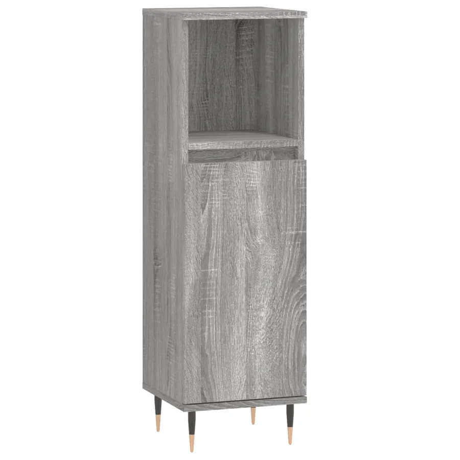 Ensemble de meubles de salle de bain 3 pcs Sonoma gris - 7