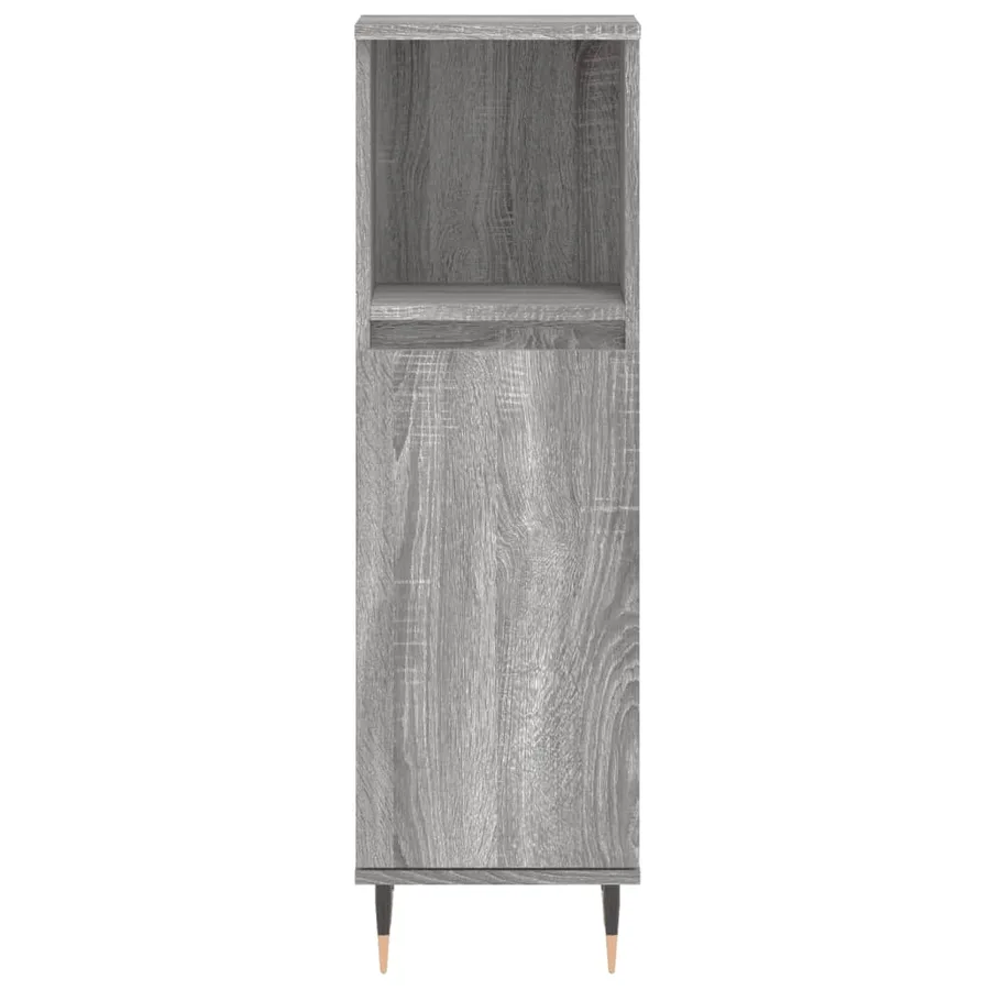 Ensemble de meubles de salle de bain 3 pcs Sonoma gris - 8
