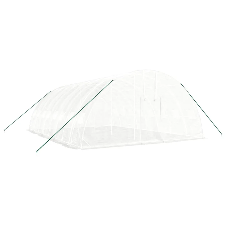 Serre avec cadre en acier blanc 48 m² 8x6x2,85 m - 3