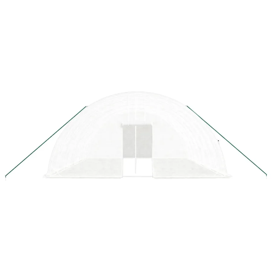 Serre avec cadre en acier blanc 48 m² 8x6x2,85 m - 4