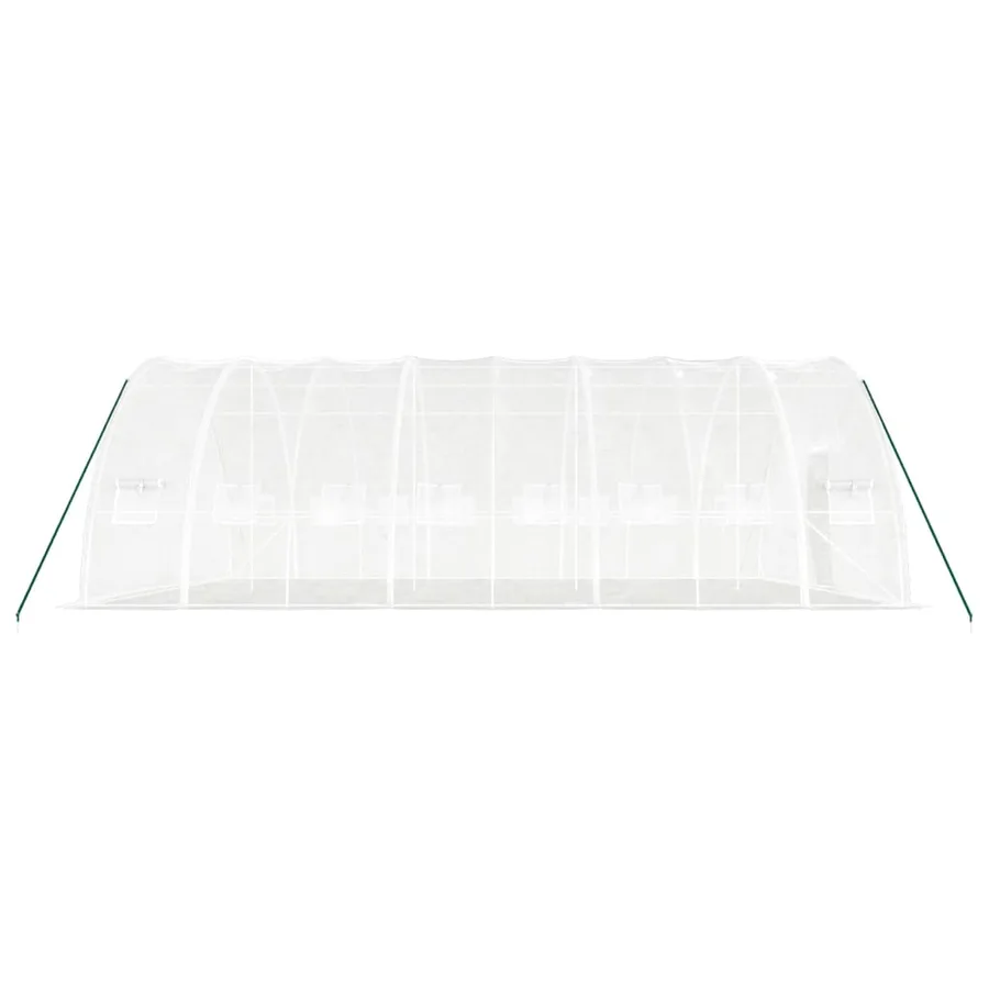 Serre avec cadre en acier blanc 48 m² 8x6x2,85 m - 5
