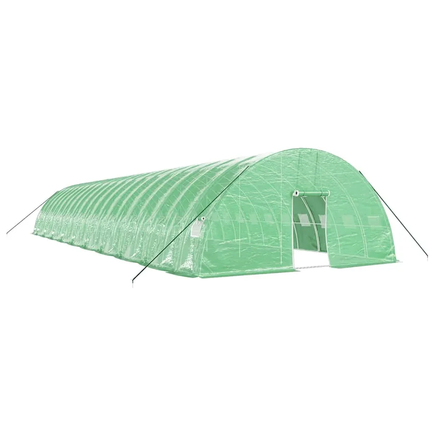 Serre avec cadre en acier vert 120 m² 20x6x2,85 m - 2