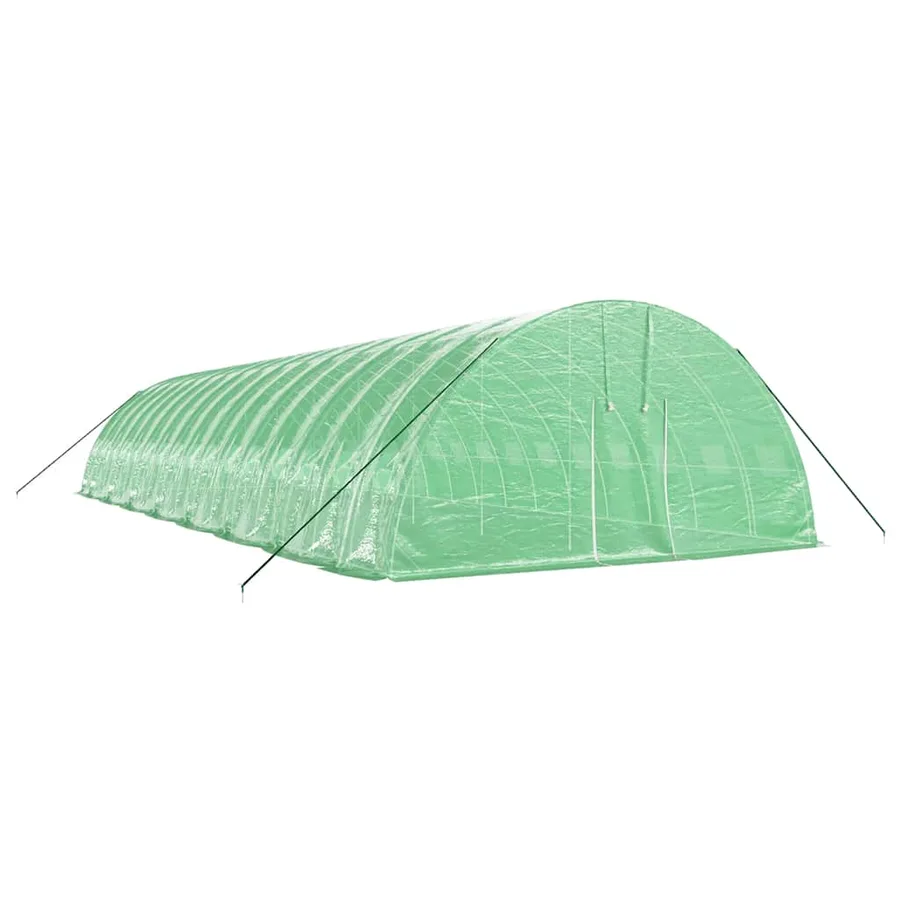 Serre avec cadre en acier vert 96 m² 16x6x2,85 m - 3
