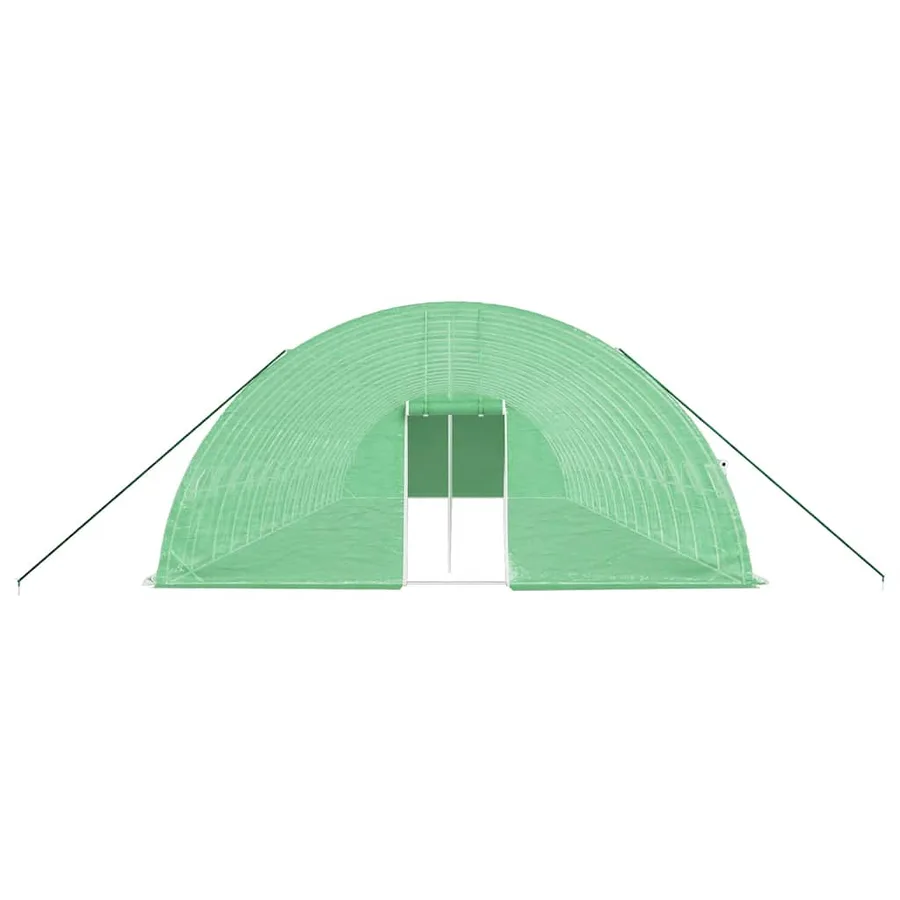 Serre avec cadre en acier vert 96 m² 16x6x2,85 m - 4
