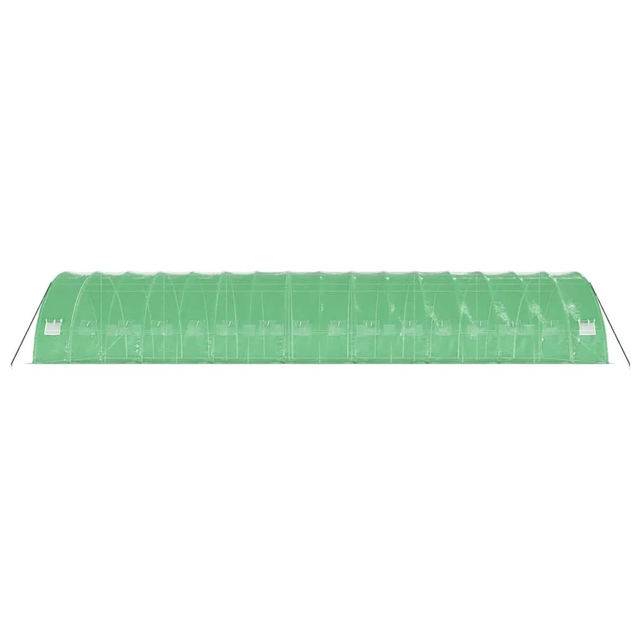 Serre avec cadre en acier vert 96 m² 16x6x2,85 m - 5