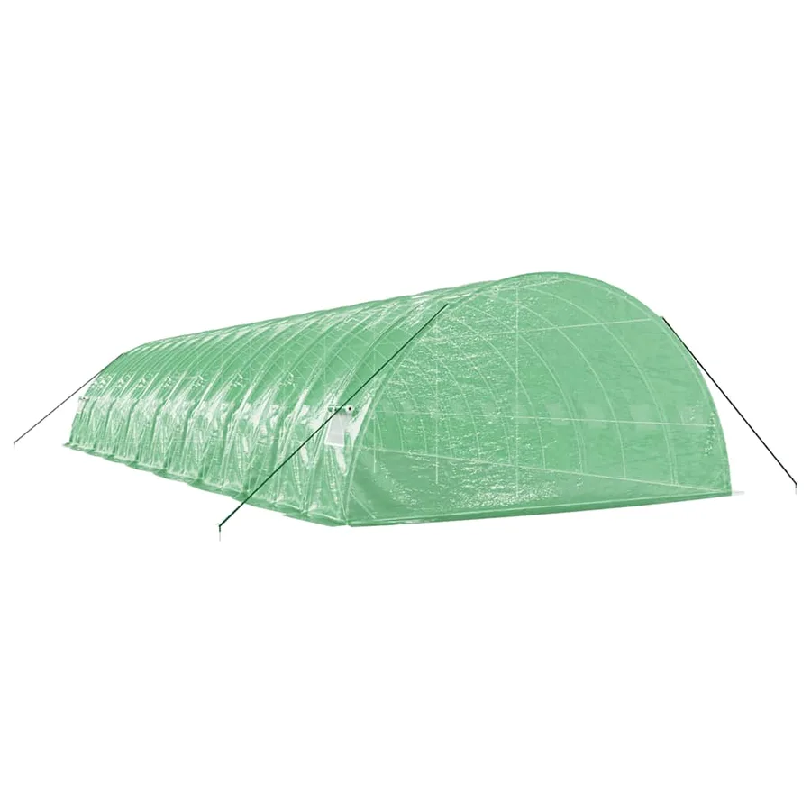 Serre avec cadre en acier vert 96 m² 16x6x2,85 m - 6