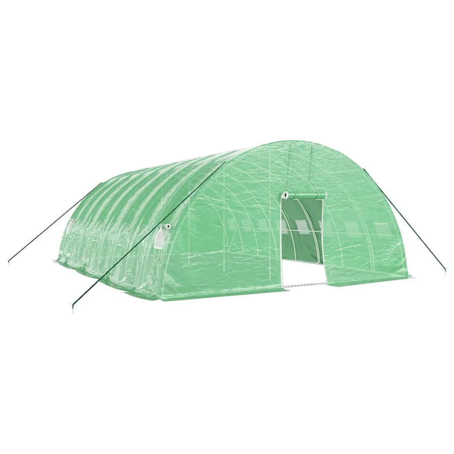 Serre avec cadre en acier vert 48 m² 8x6x2,85 m - 2