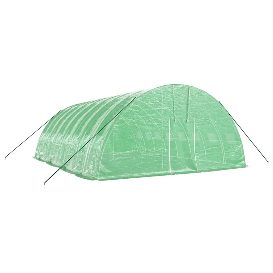 Serre avec cadre en acier vert 48 m² 8x6x2,85 m - 3