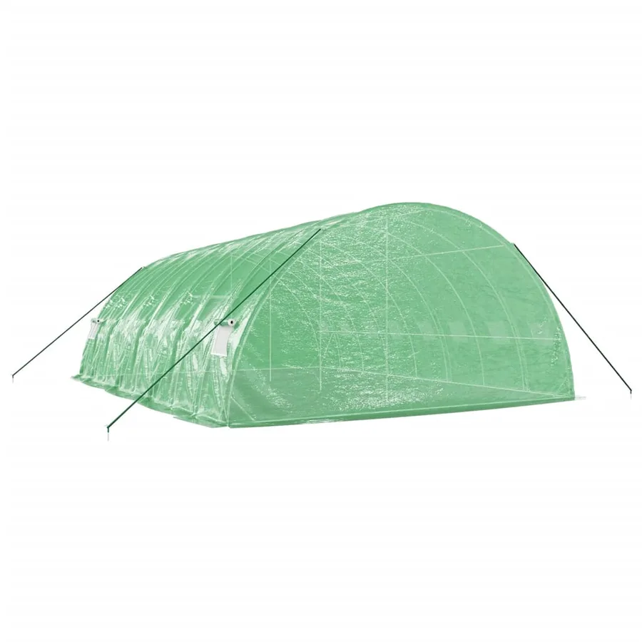Serre avec cadre en acier vert 48 m² 8x6x2,85 m - 6