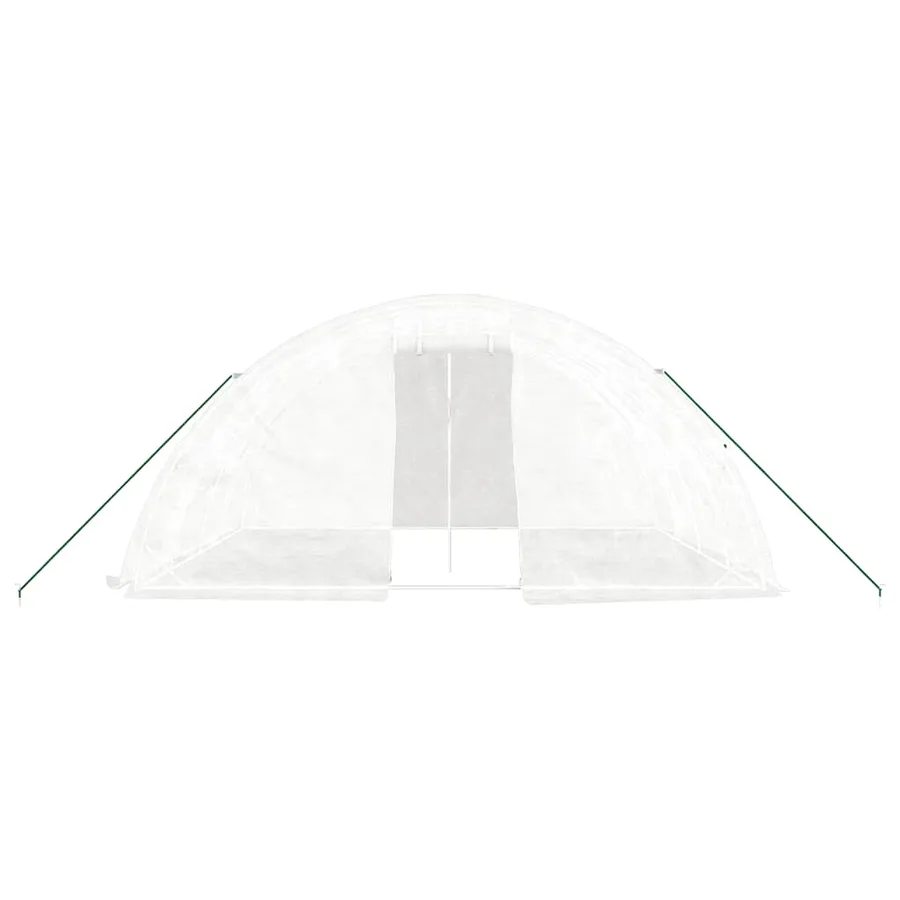 Serre avec cadre en acier Blanc 20 m² 5x4x2,3 m - 4