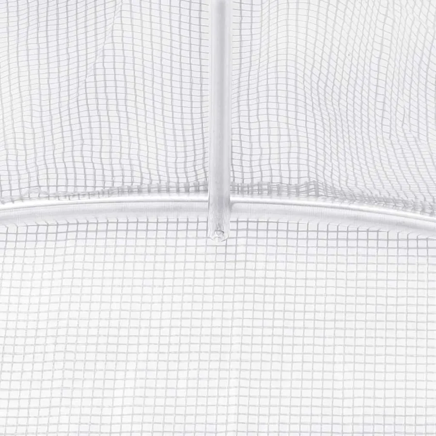 Serre avec cadre en acier Blanc 20 m² 5x4x2,3 m - 9