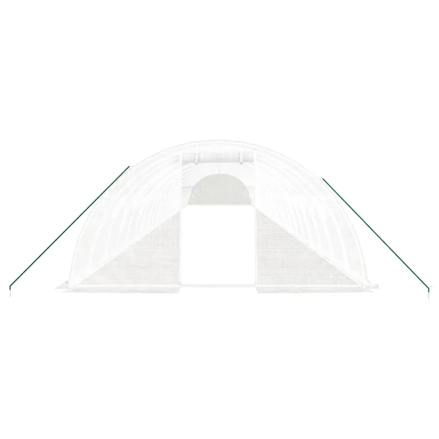 Serre avec cadre en acier blanc 96 m² 24x4x2 m - 4