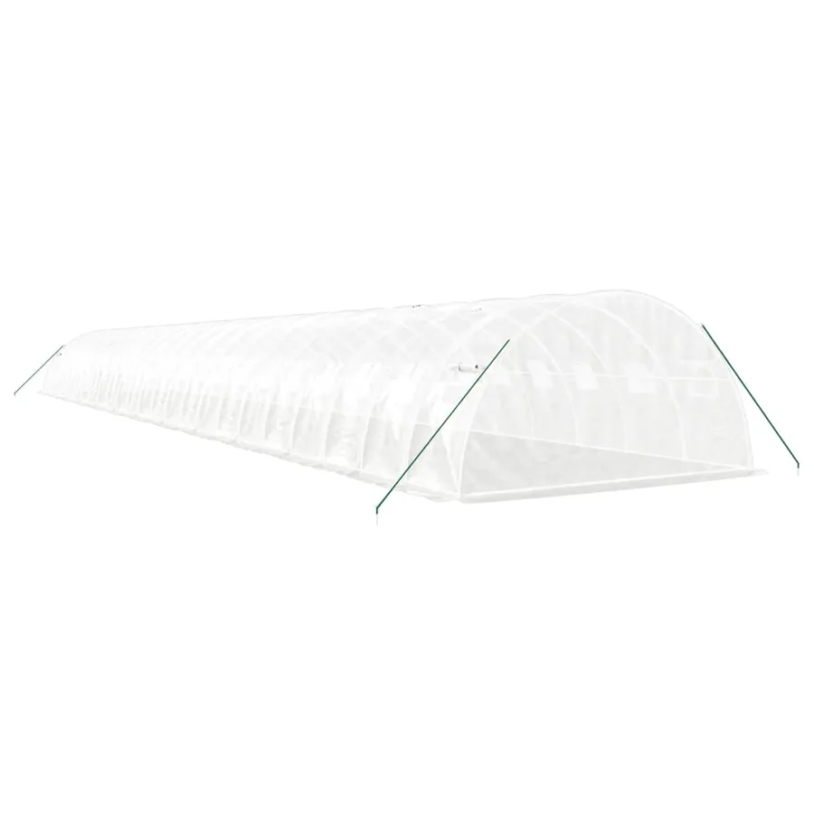 Serre avec cadre en acier blanc 96 m² 24x4x2 m - 6