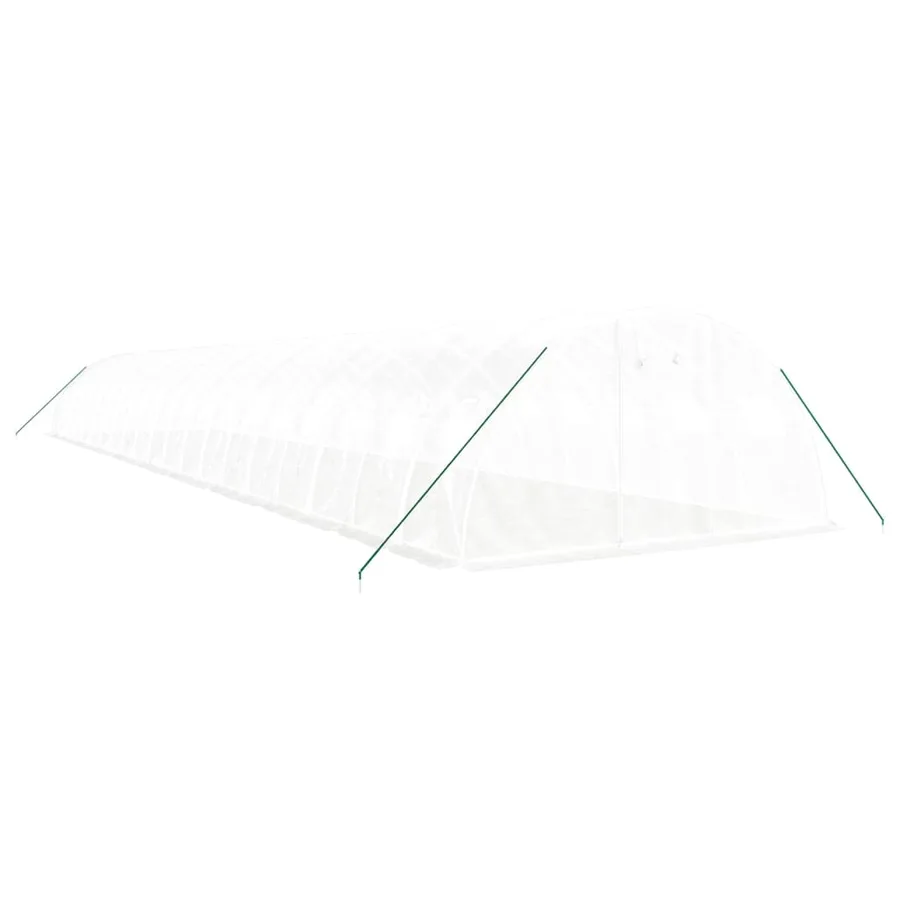 Serre avec cadre en acier blanc 80 m² 20x4x2 m - 3