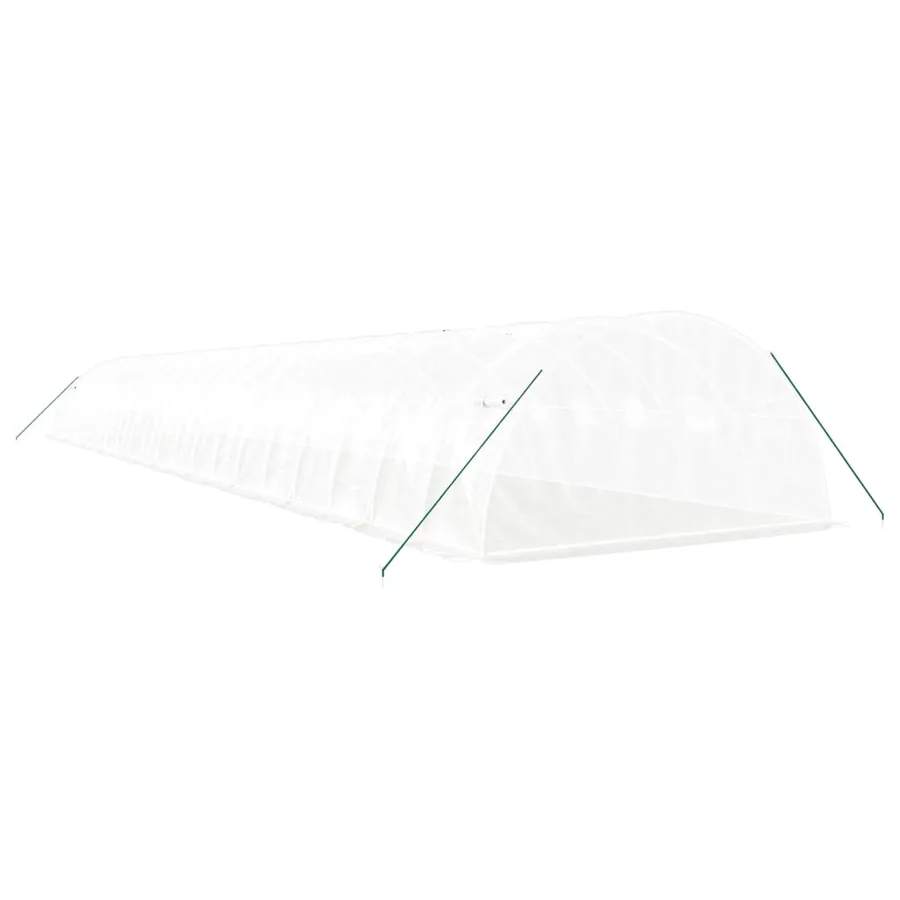 Serre avec cadre en acier blanc 80 m² 20x4x2 m - 6