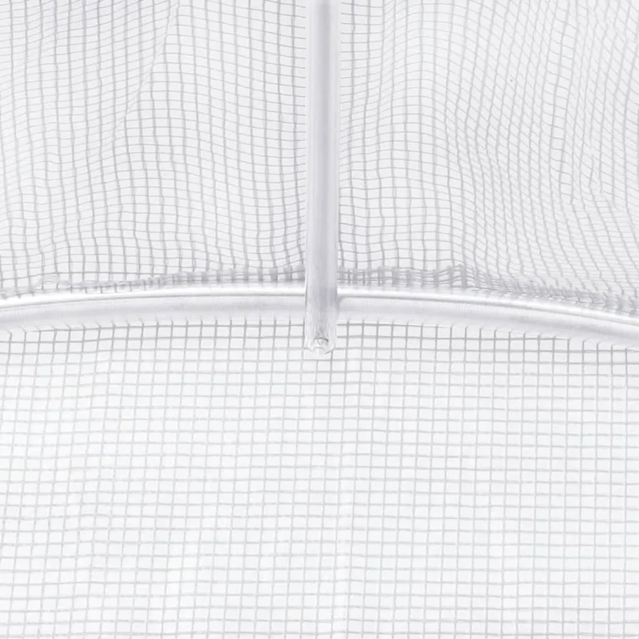 Serre avec cadre en acier blanc 80 m² 20x4x2 m - 9