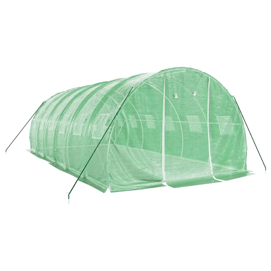 Serre avec cadre en acier vert 18 m² 6x3x2 m - 3